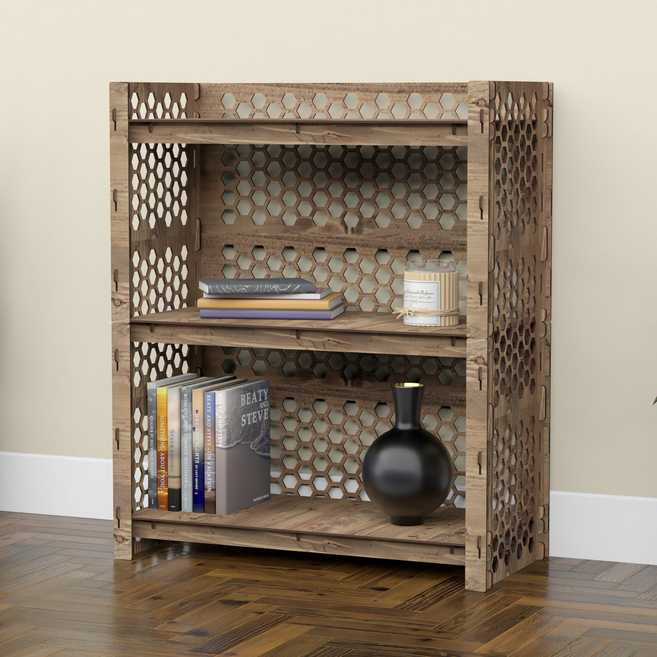Honeycomb-S LUX 3-tier Bookshelf Bookcase Shelving Unit