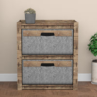 Thumbnail for Stones Bedside Table Nightstand 2 Drawers [2 LARGE GRAY BINS]