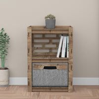 Thumbnail for Brickwall Nightstand 1 Drawer [1 GRAY BIN]