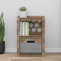 Thumbnail for Honeycomb Nightstand 1 Drawer [1 GRAY BIN]