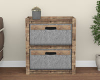 Thumbnail for Arabic Bedside Table Nightstand 2 Drawers [2 LARGE GRAY BINS]