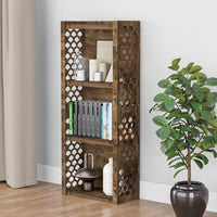 Thumbnail for Mermaid Narrow 4-tier Bookshelf Bookcase Shelving Unit