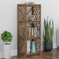 Thumbnail for Flowers Small X 4-tier Bookshelf Bookcase Shelving Unit