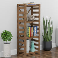 Thumbnail for Ladder Small X 4-tier Bookshelf Bookcase Shelving Unit