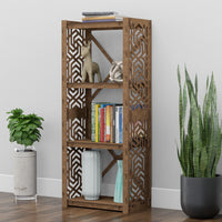 Thumbnail for Solar Small X 4-tier Bookshelf Bookcase Shelving Unit