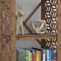 Thumbnail for Flowers Small X 4-tier Bookshelf Bookcase Shelving Unit