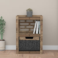 Thumbnail for Brickwall Bedside Table Nightstand 1 Drawer [1 BLACK BIN]