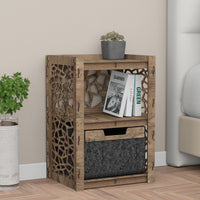 Thumbnail for Stones Nightstand 1 Drawer [1 BLACK BIN]