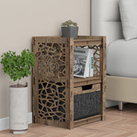 Thumbnail for Stones Nightstand 1 Drawer [1 BLACK BIN]