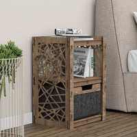 Thumbnail for Crystals Bedside Table Nightstand 1 Drawer [1 BLACK BIN]