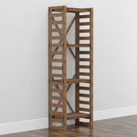 Thumbnail for Ladder Narrow X 4-tier Bookshelf Bookcase Shelving Unit