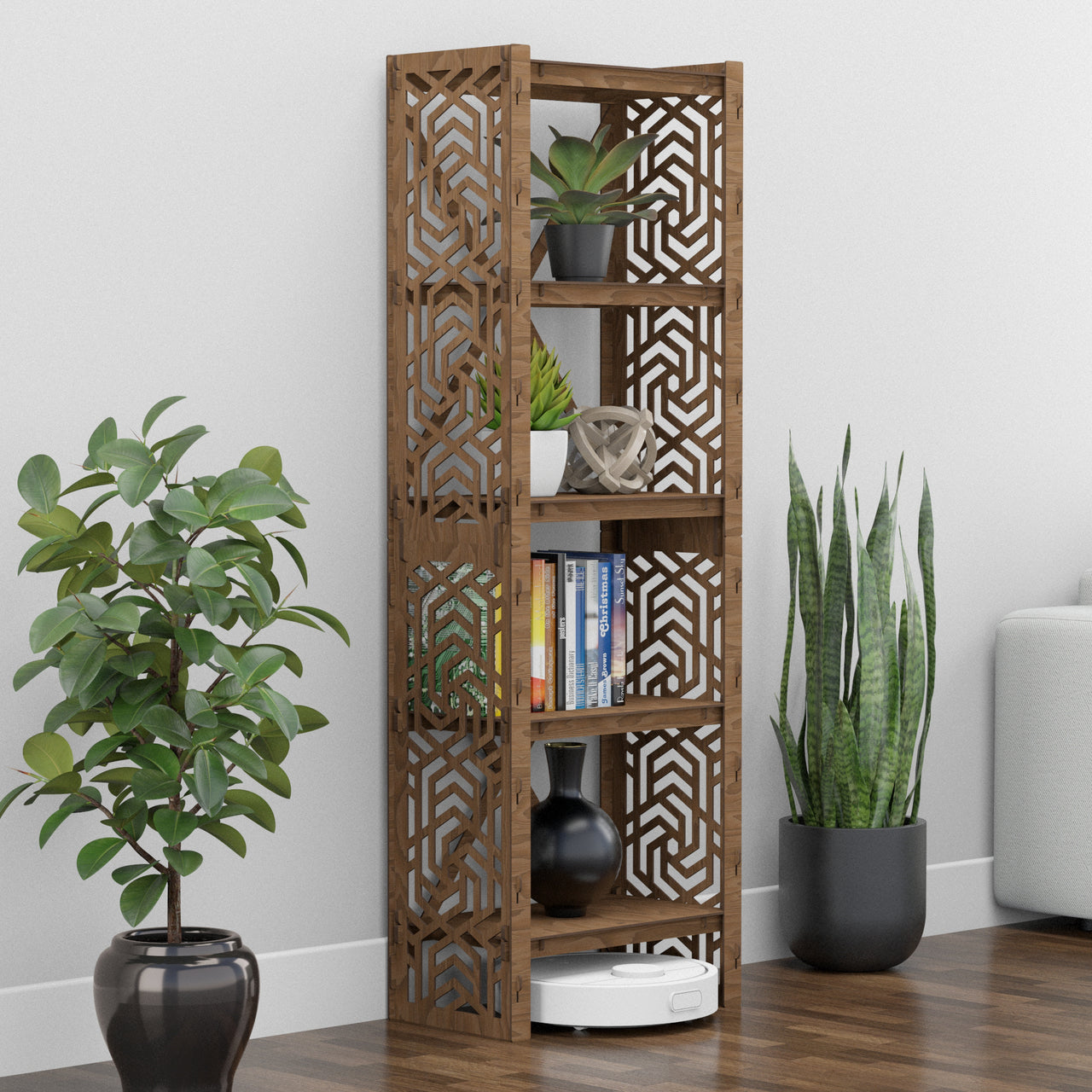 Solar Narrow X 5-tier Bookshelf Bookcase Shelving Unit