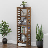 Thumbnail for Ladder Narrow X 5-tier Bookshelf Bookcase Shelving Unit