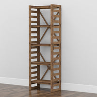 Thumbnail for Ladder Narrow X 5-tier Bookshelf Bookcase Shelving Unit