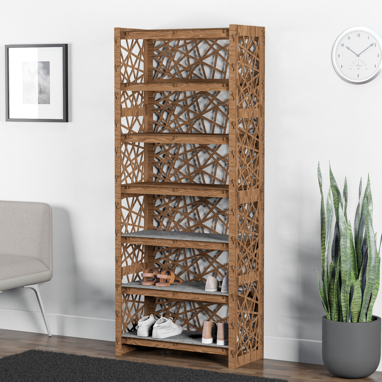 Tall Wide Entryway Shoe Rack Crystals