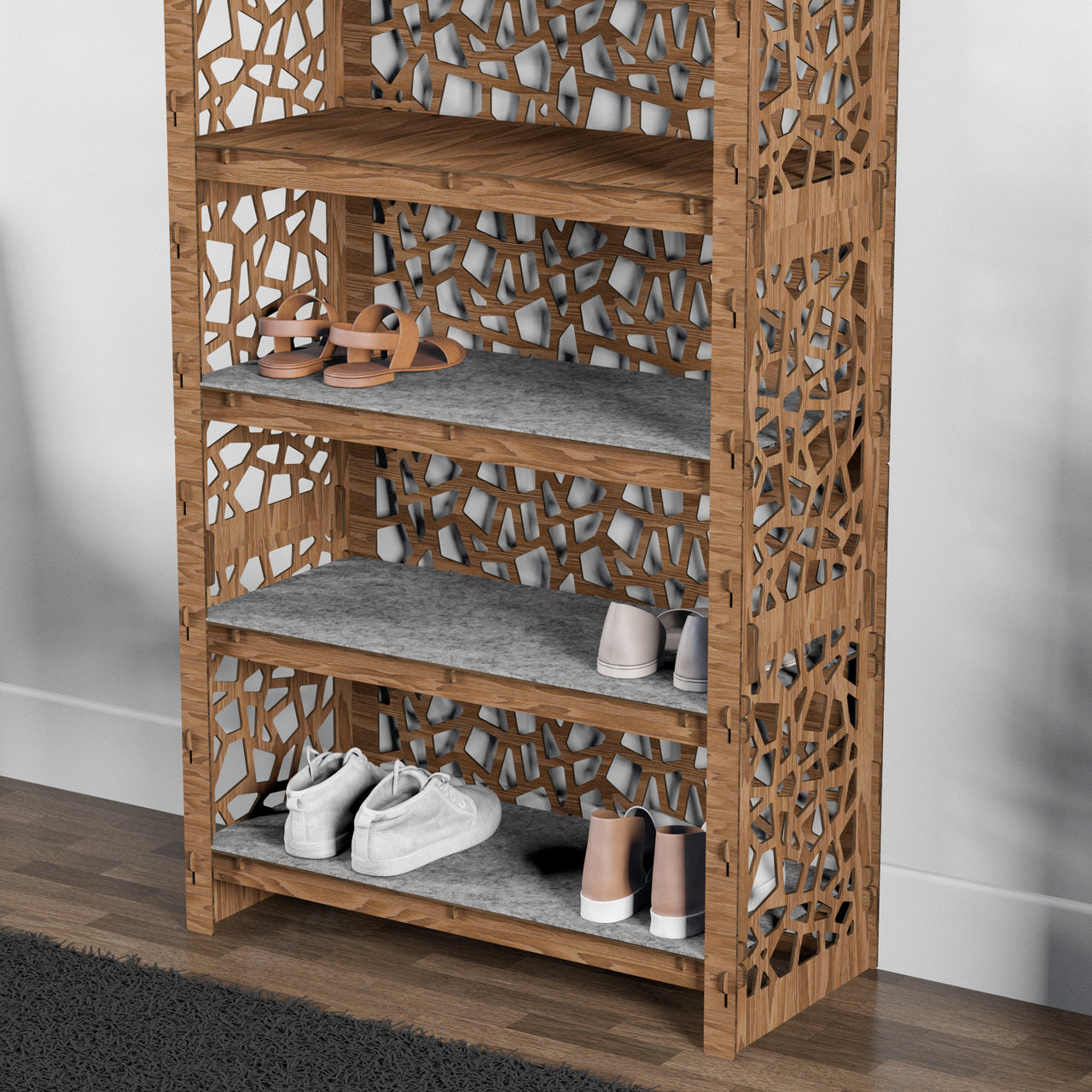 Tall Wide Entryway Shoe Rack Stones