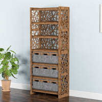 Thumbnail for Crystals Tall Wide 9 Drawer Storage Tower [9 SMALL GRAY BINS]