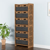 Thumbnail for Solar Tall Wide 12 Drawer Storage Tower [12 LARGE BLACK BINS]