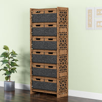 Thumbnail for Arabic Tall Wide 12 Drawer Storage Tower [12 LARGE BLACK BINS]