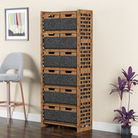 Thumbnail for Brickwall Tall Wide 12 Drawer Storage Tower [12 LARGE BLACK BINS]