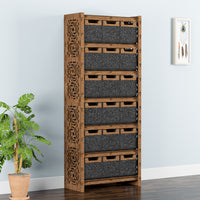 Thumbnail for Solar Tall Wide 18 Drawer Storage Tower [18 SMALL BLACK BINS]