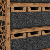 Thumbnail for Crystals Tall Wide 9 Drawer Storage Tower [9 SMALL BLACK BINS]