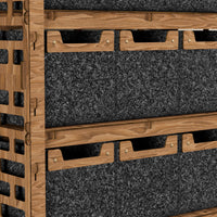 Thumbnail for Brickwall Tall Wide 18 Drawer Storage Tower [18 SMALL BLACK BINS]