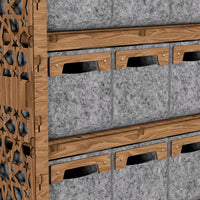 Thumbnail for Arabic Tall Wide 9 Drawer Storage Tower [9 SMALL GRAY BINS]