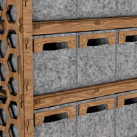 Thumbnail for Honeycomb Tall Wide 9 Drawer Storage Tower [9 SMALL GRAY BINS]