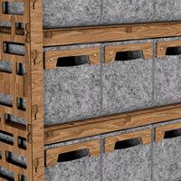 Thumbnail for Brickwall Tall Wide 9 Drawer Storage Tower [9 SMALL GRAY BINS]