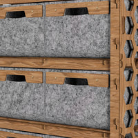 Thumbnail for Honeycomb Tall Wide 12 Drawer Storage Tower [12 LARGE GRAY BINS]