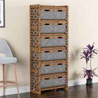 Thumbnail for Brickwall Tall Wide 12 Drawer Storage Tower [12 LARGE GRAY BINS]