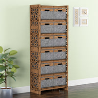 Thumbnail for Arabic Tall Wide 12 Drawer Storage Tower [12 LARGE GRAY BINS]