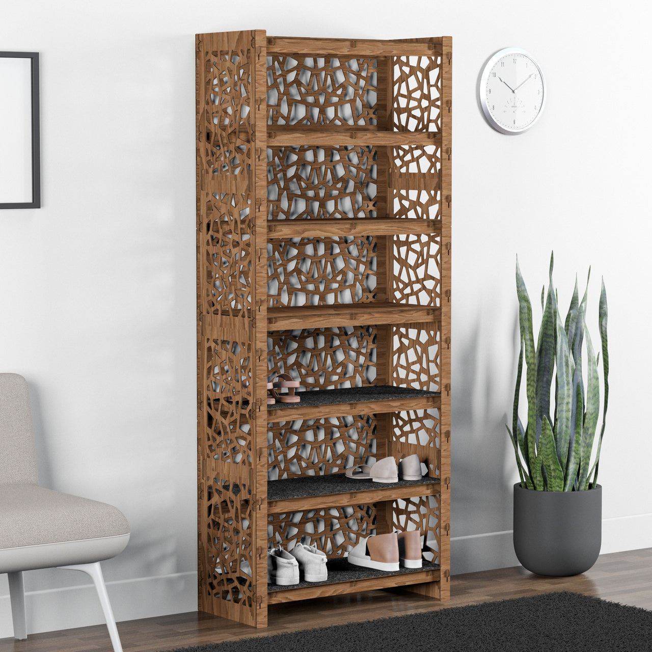 Tall Wide Entryway Shoe Rack Stones