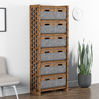 Thumbnail for Honeycomb Tall Wide 12 Drawer Storage Tower [12 LARGE GRAY BINS]