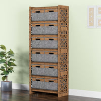 Thumbnail for Arabic Tall Wide 12 Drawer Storage Tower [12 LARGE GRAY BINS]