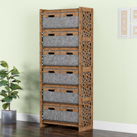 Thumbnail for Stones Tall Wide 12 Drawer Storage Tower [12 LARGE GRAY BINS]