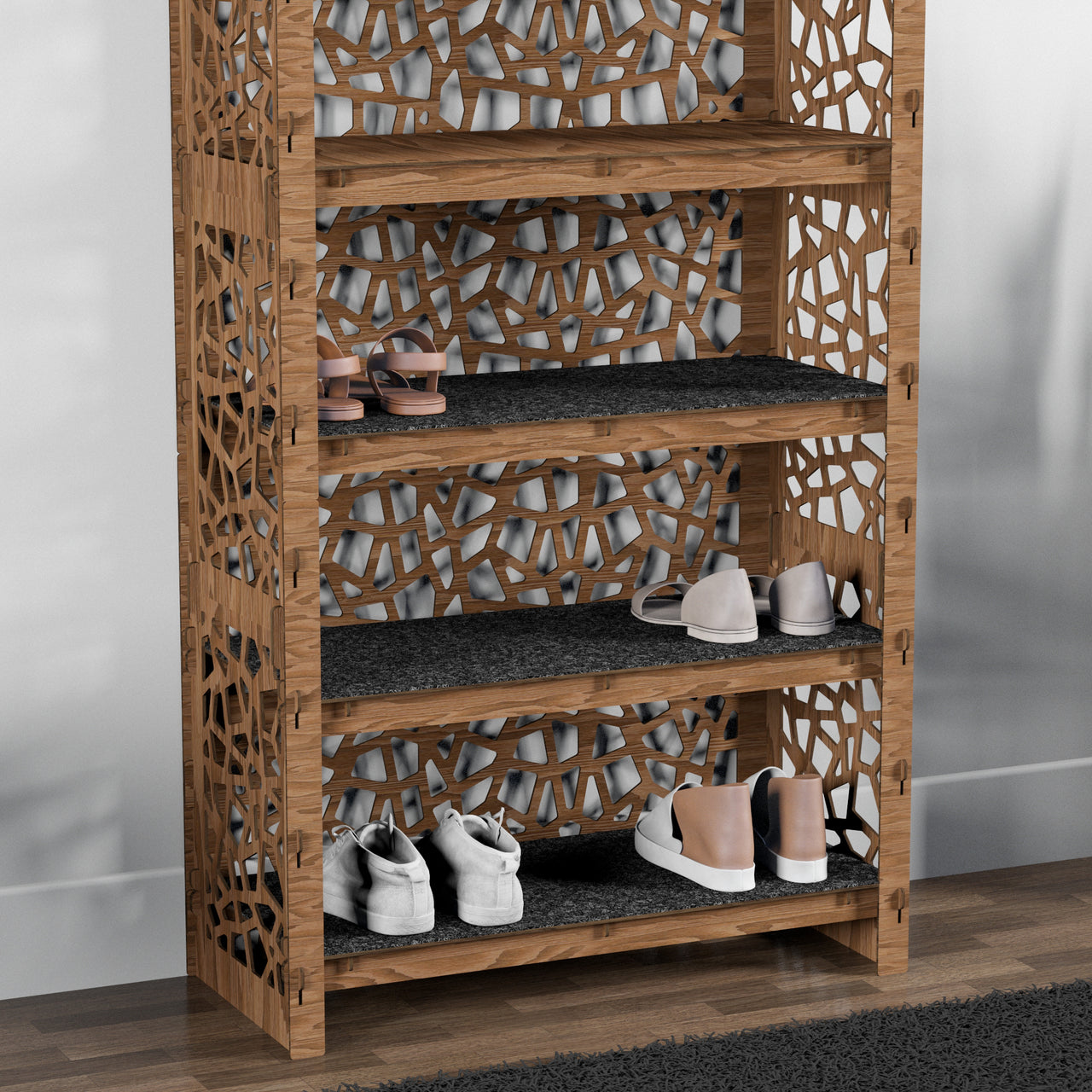 Tall Wide Entryway Shoe Rack Stones