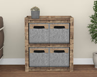 Thumbnail for Arabic Bedside Table Nightstand 4 Drawers [4 SMALL GRAY BINS]