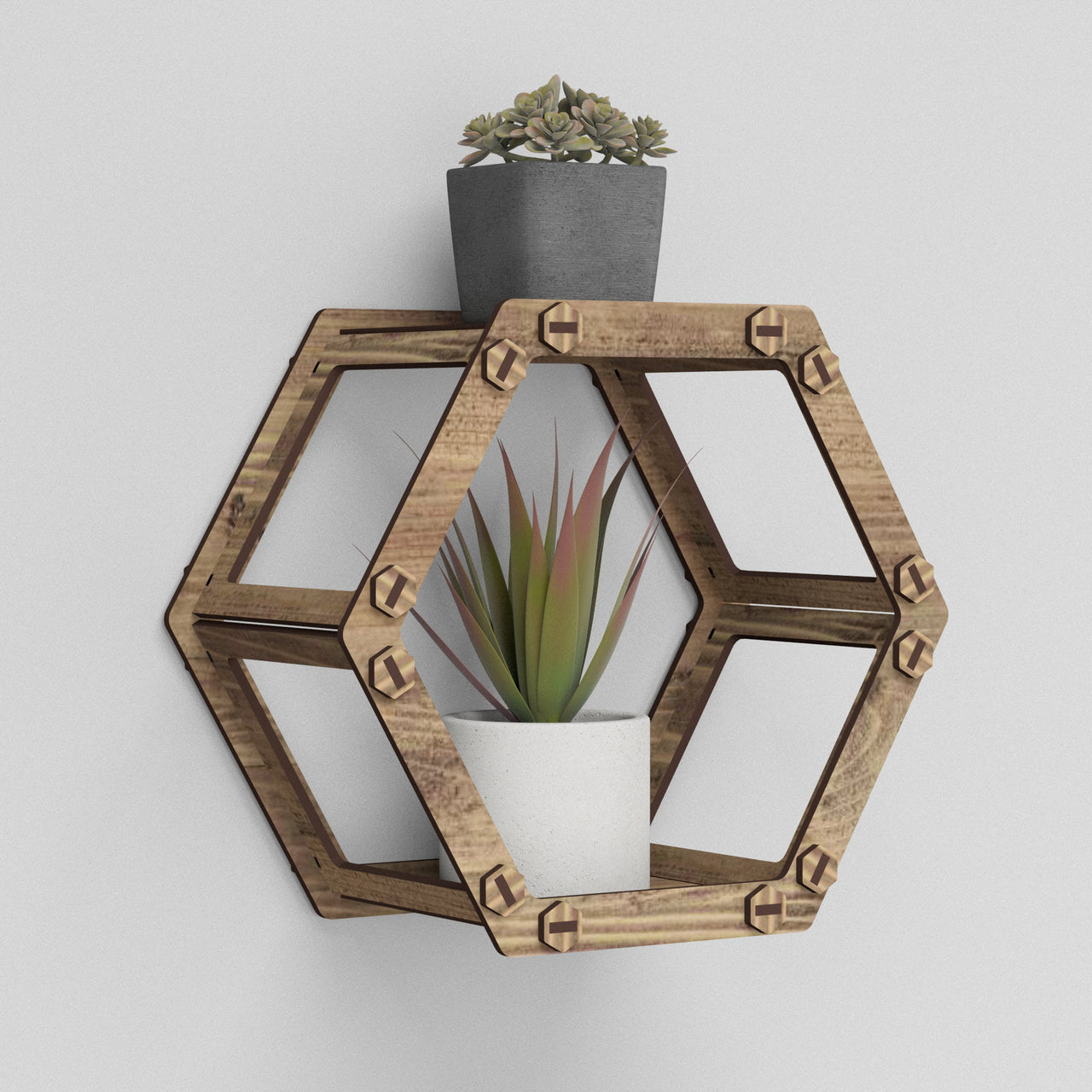 Hexagon Wall Shelf