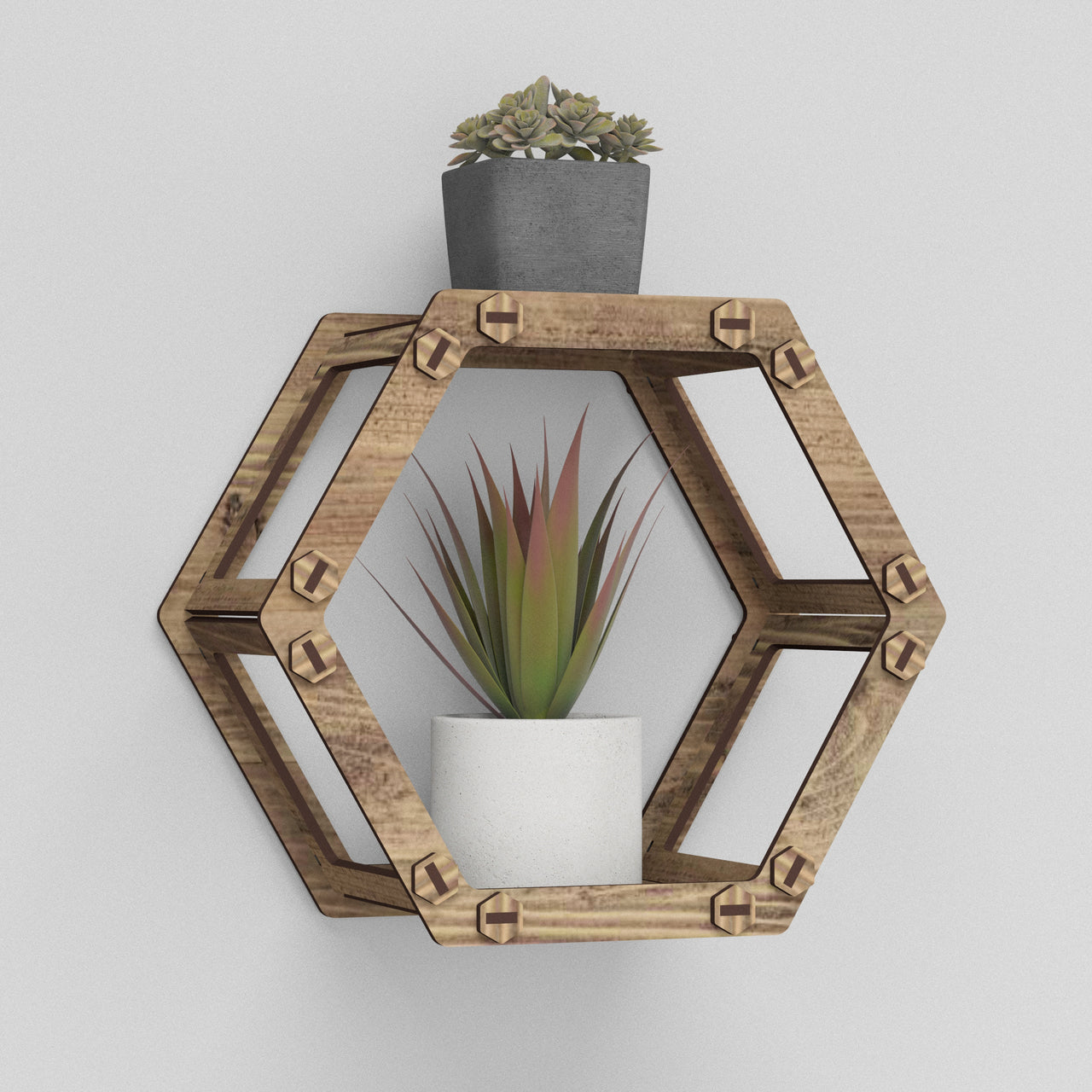 Hexagon Wall Shelf