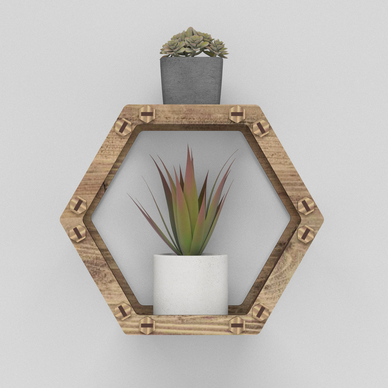 Hexagon Wall Shelf