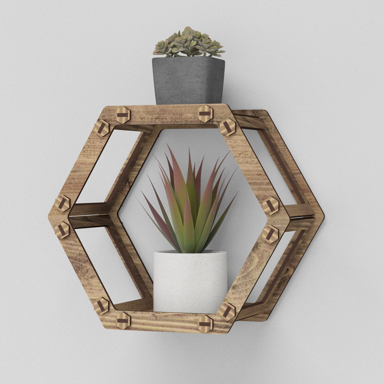 Hexagon Wall Shelf