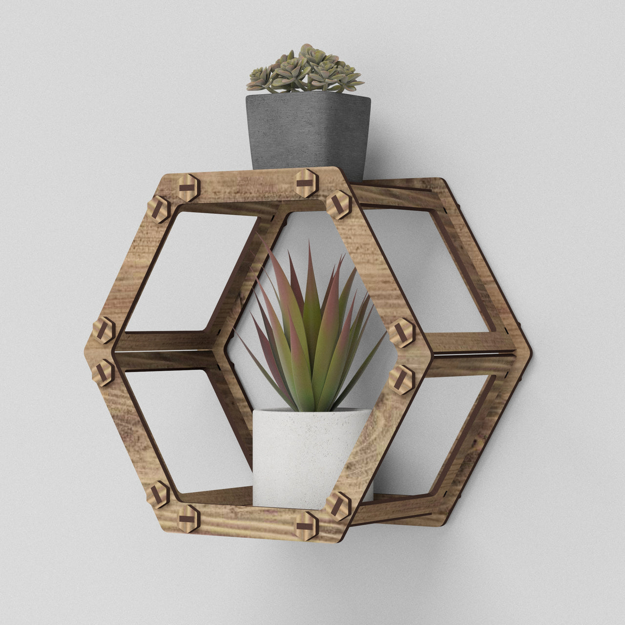 Hexagon Wall Shelf