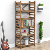 Thumbnail for Ladder X 6-tier Bookshelf Bookcase Shelving Unit (No Back)