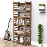 Thumbnail for Ladder X 6-tier Bookshelf Bookcase Shelving Unit (No Back)