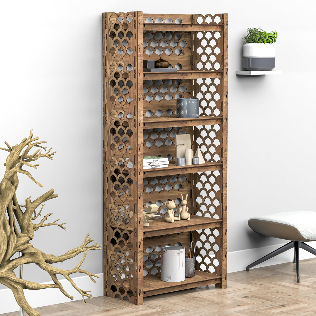 Mermaid LUX 6-tier Bookshelf Bookcase Shelving Unit