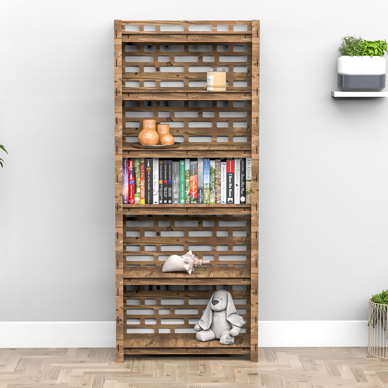 Brickwall LUX 6-tier Bookshelf Bookcase Shelving Unit