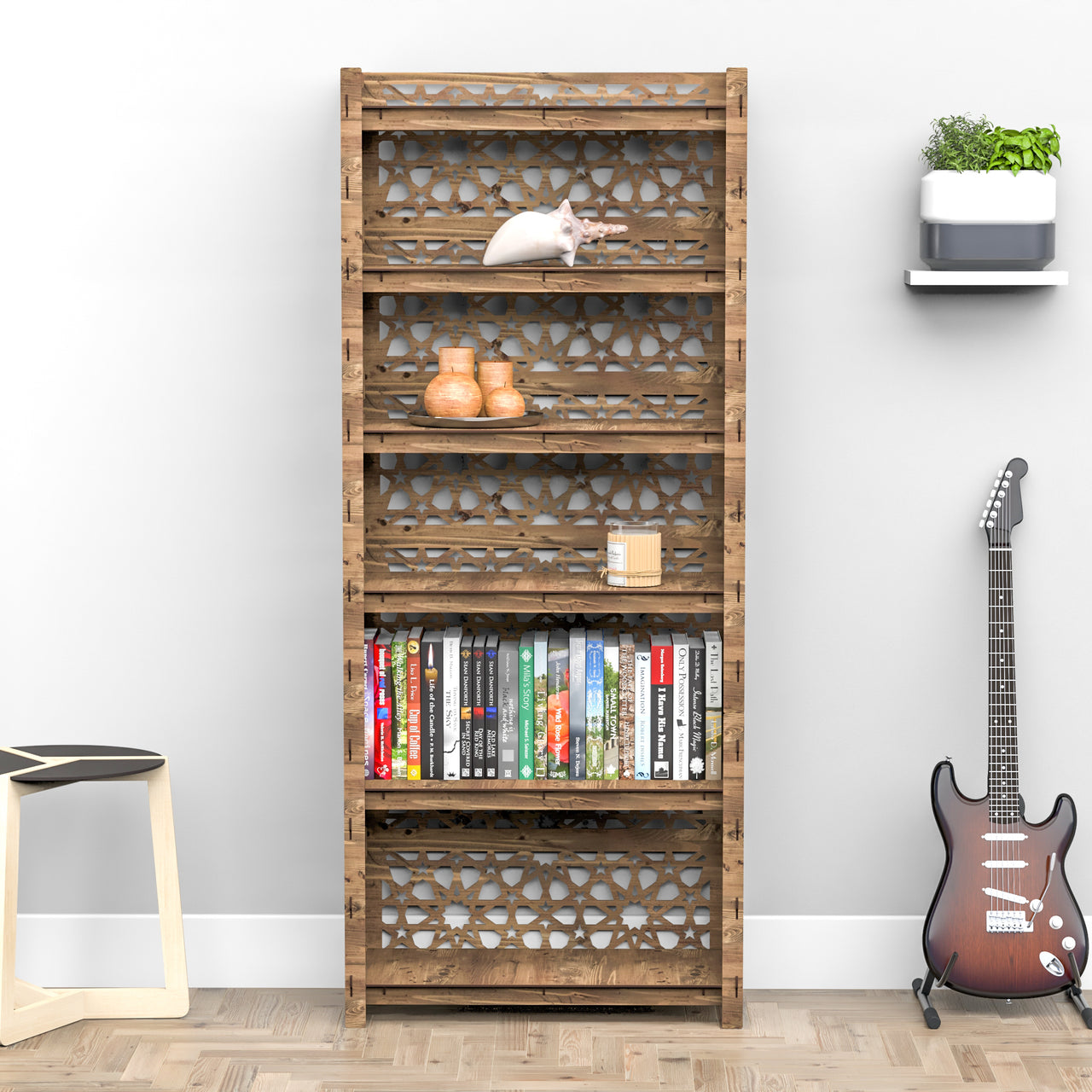 Arabic LUX 6-tier Bookshelf Bookcase Shelving Unit