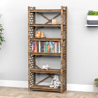 Thumbnail for Brickwall X 6-tier Bookshelf Bookcase Shelving Unit (No Back)